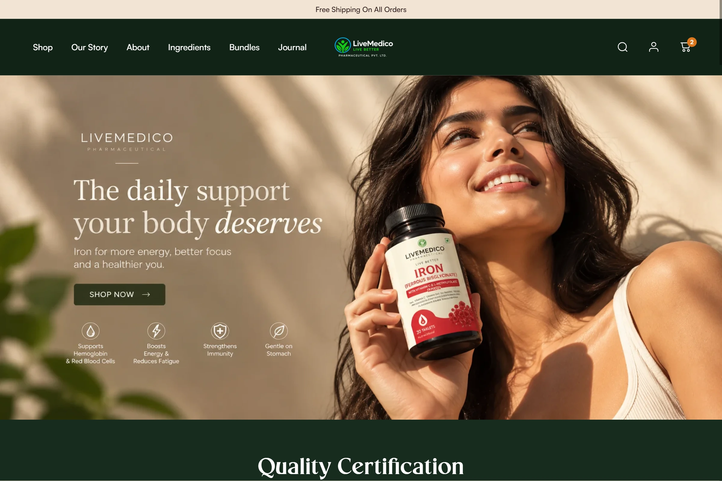 Livemedico Shopify store